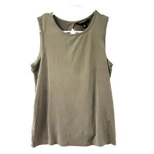 Banana Republic Woman's Tom Size XS Pullover, Green Sleeveless Criss Cross Back